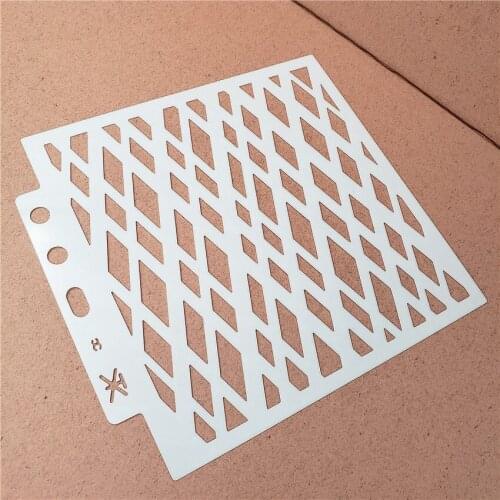 14.1*13 lattice stencils Cover template spray plastic mold shield DIY cake hollow Embellishment printing lace ruler Easter