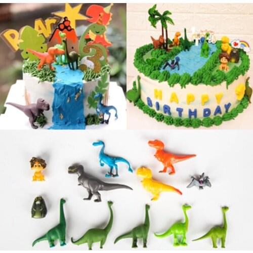 12pc Dinosaur Theme Party Cake Decor Dinosaur Jungle Safari Birthday Party Boy 1 2 3 Birthday Decor Jurassic World Party Decor