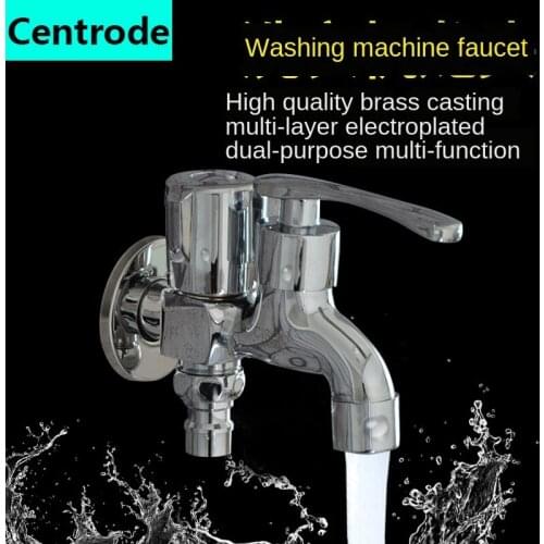 Water-tap Dual-use washing machine faucet mop pool one in and two out multifunctional single cold water nozzle