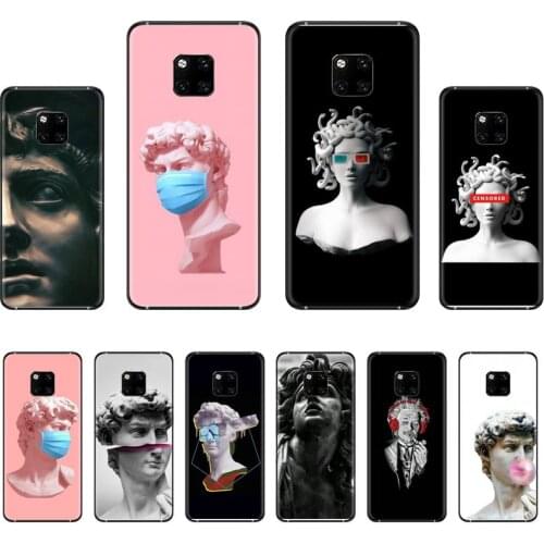 David Medusa plaster funny art Coque Shell Phone Case For Huawei Mate 9 10 20 Pro lite 20x nova 3e P10 plus P20 Pro Honor10 lite