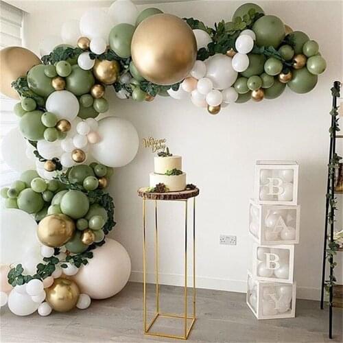 152Pcs Retro Green Balloons Garland Arch Kit Wedding Birthday Party Decoration