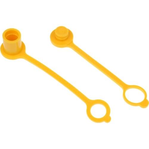 2 pieces 3/8'' Propane and Natural Gas Quick Connect Plastic Quick Disconnect Cap Plug Cover 16cm / 6.3'' Length