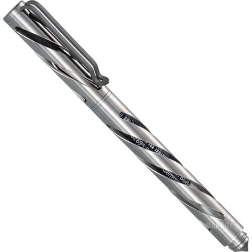 2020 NITECORE NTP10 Titanium Tactical Pen Hallow Carve Body Tungsten Steel Tapered Tip Matt Aluminum Alloy Pen Self-defense Case