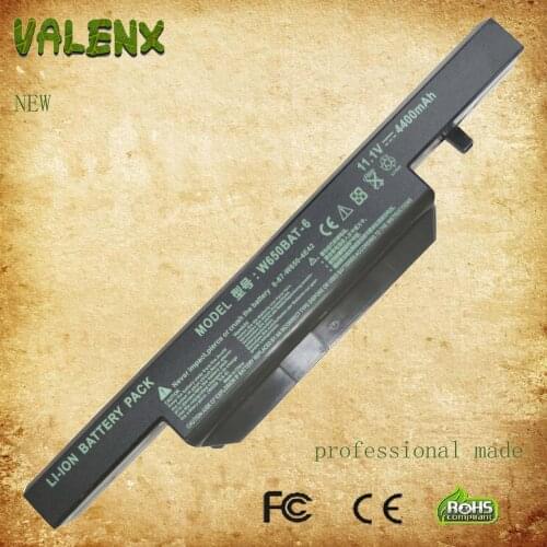 Laptop battery for Clevo W650BAT-6 6-87-W650-4E42 K590C-I3 K610C-I5 K570N-I3 K710C-I7 W650RZ W650SR W650SZ W670S W650SC
