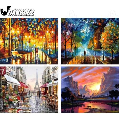 Diamond Painting Colorful Oil Painting City 5Ddiy Wall Art Architectural Landscape Stickers Diamond Embroidery Modern Home Decor