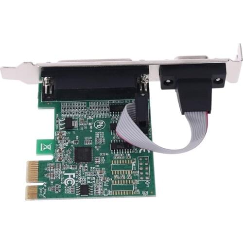 AX99100 1P1S RS232 Serial Parallel Port DB25 25Pin PCIE Riser Card PCI-E Express Converter