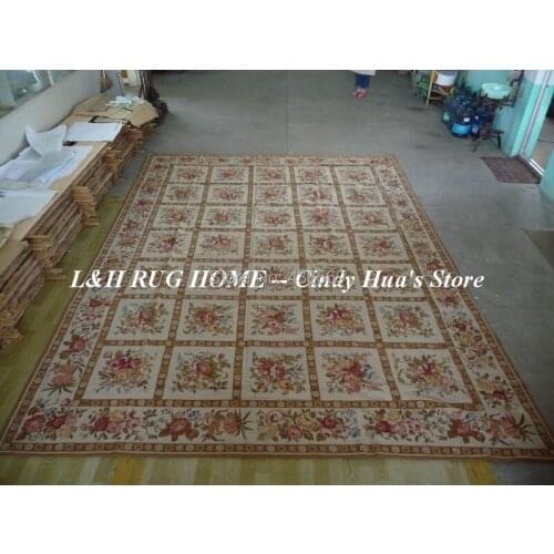 Free shipping 10K 10'X14' needlepoint rugs, 100% New Zealand wool rugs wholesale prices NEW STORE PROMOTION