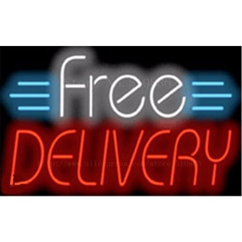 Free Delivery NEON SIGN REAL GLASS BEER BAR PUB LIGHT SIGNS store display Restaurant Advertising food dinning Lights 17*14"