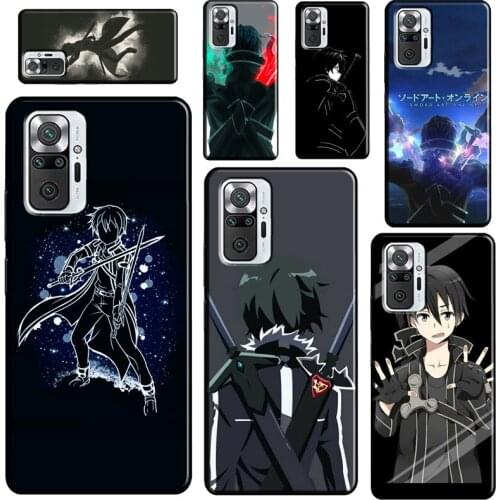 SAO Sword Art Online Kirito Anime For Xiaomi Redmi Note 10 Pro 7 8 9S 8T Note 9 Pro Case For Redmi 9C 9T K40 9A Back Cover