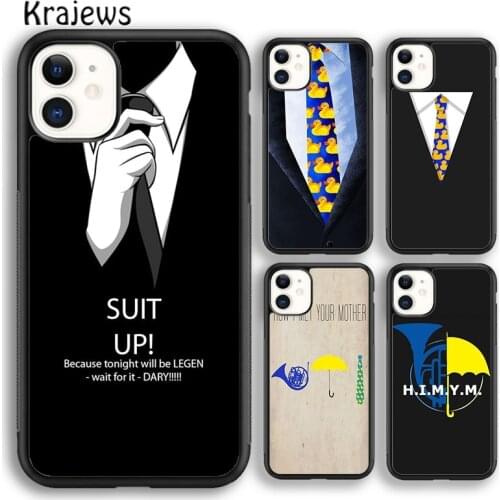 Krajews HIMYM Blue French Horn Duck Tie Phone Case Cover For iPhone 5 SE 6s 7 8 plus X XS XR 11 12 pro max Samsung S7 S8 S9 S10