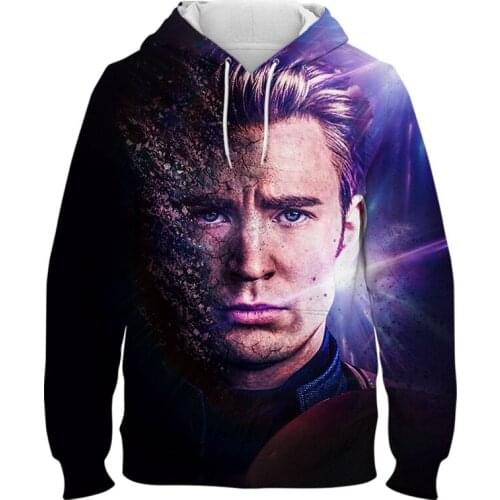 Disney Marvel Comics The Avengers Hoodies Men Women ChildrenCaptain America 3D Print Pullover Long Sleeve Sweatshirts 2021 New