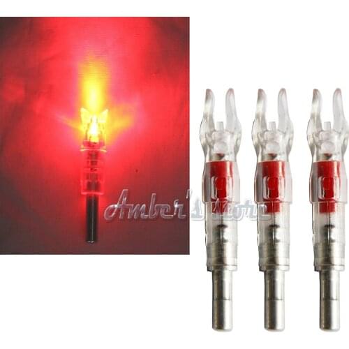 No Tool 6PCS Automatically Bright LED Luminous Arrow Nock Tail Archery Arrow Bow For ID 6.2mm Shaft 5 Colors