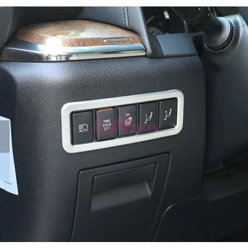 For Toyota VELLFIRE 30 Alphard 2016 2017 2018 Chrome Car Styling Interior Headlight Switch Cover Protector Panel Accessories