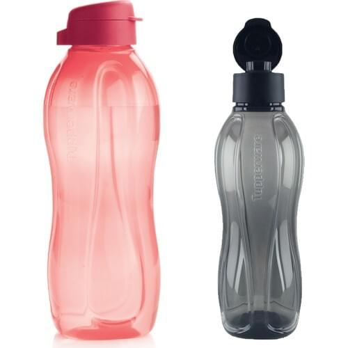 Tupperware Eco Bottle 1.5 Liter Pink and 1 Liter Black