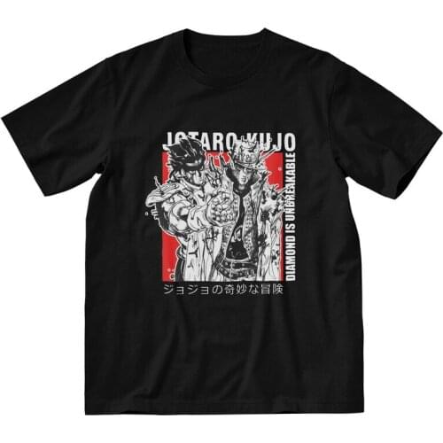 Jojo Bizarre Adventure T-shirt Men Harajuku T Shirt Short Sleeve Cotton Anime Manga Jotaro Kujo Dio Brando Tshirt Cool Tee Tops
