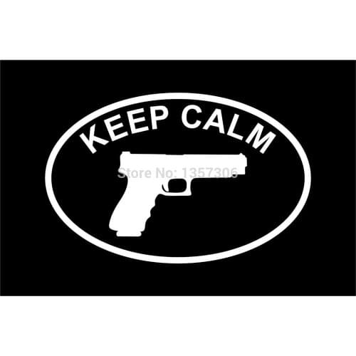 Hot Sale Keep Calm Pro Gun Sticker Car Window Truck Bumper Auto SUV Door Vinyl Decal 9 Colors