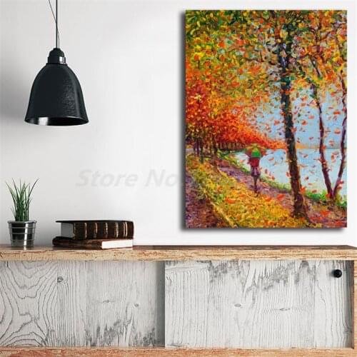 Iris Scott Emma Walks Lakeview Wallpaper HD Canvas Painting Print Living Room Home Decor Modern Wall Art Oil Painting Poster