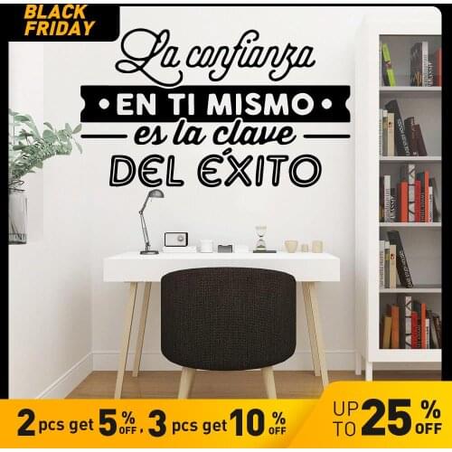 Spanish Elegant Eext del exito Quote Wall Decal Living Room Removable Mural Living Room Bedroom Sticker Mural