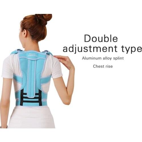 JORZILANO Adjustable Brace Posture Corrector Back Support Shoulder Belt Lumbar Brace Spine Support for Men Women