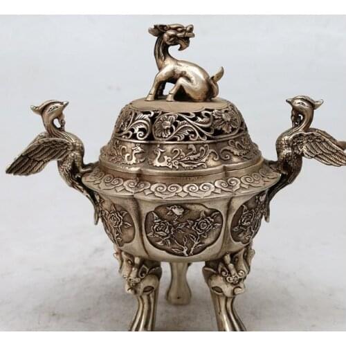 Antique Old MingDynasty censer,phoenix incense burner ,hand crafts,best collection&adornment,free shipping