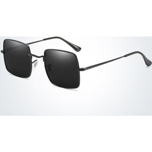 Men Outdoor Sports Fashion Alloy Square Oversized Polarized Sunglasses Custom Made Myopia Lens -1 to -6