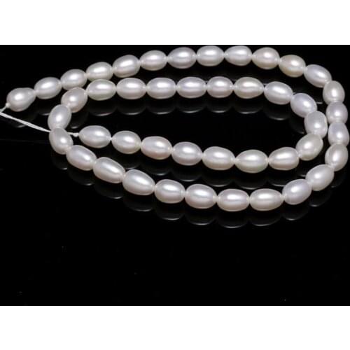 Wholesale 6-7mm White Pearl Beads Natural Freshwater Pearls for Jewelry Making DIY Elegant Necklace Bracelet Accessories 14