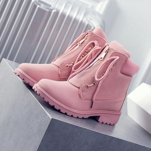 Autumn and Winter Warm Snow Boots Womens Large Size Casual Shoes Ladies Martin Boots Waterproof Nude Boots