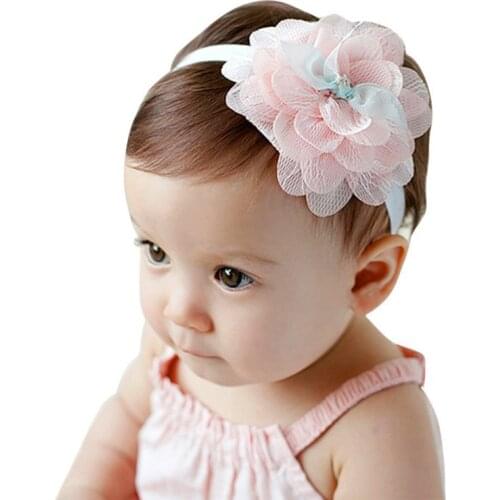 Baby Christening Headbands Baby Girl Baptism Headbands with Bows White