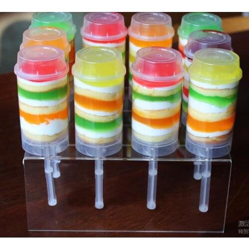 Push Up Pop Containers Plastic Food Grade Push Up Pop Cake Container Lid Cake Container For Party Decorations SN1040