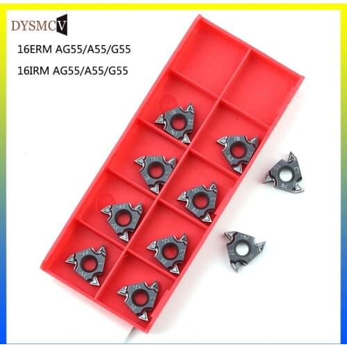 10pcs 16ER AG60 AG55 16ERM A60 A55 IC908 Thread insert 11IRM A60 Carbide Blade Cutter Lathe cnc Threading Tool