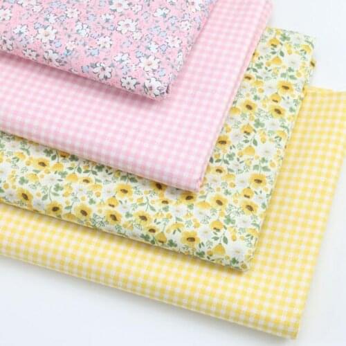 Sunflower Flower Printed Twill Cotton Fabric By Half Meter for Patchwork Quilting Baby Bedding Sewing Cloth Materials Pillowcase