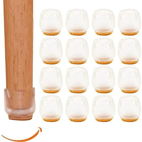 Silicone Rectangle Square Round Chair Leg Caps Feet Pads Furniture Table Covers Wood Floor Protectors Mute Floor Wear-resistant