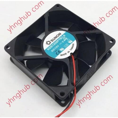 SUNON KDE1208PTB1-6 OC DC 12V 2.6W 80x80x25mm 2-wire Server Cooling Fan
