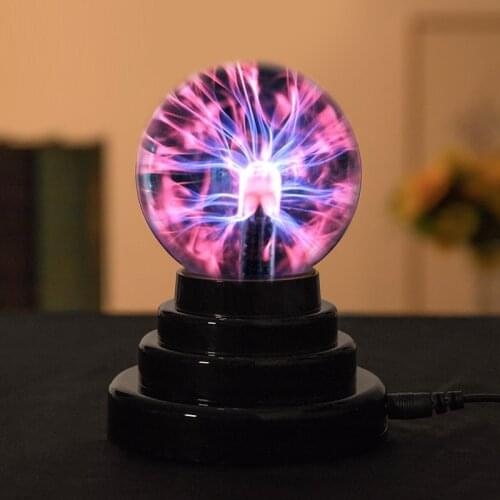 USB Plasma Ball Sphere Light Magic Crystal Lamp 3-inch Electrostatic Ion Magical Crystal Ball Desktop Globe Laptop Decor