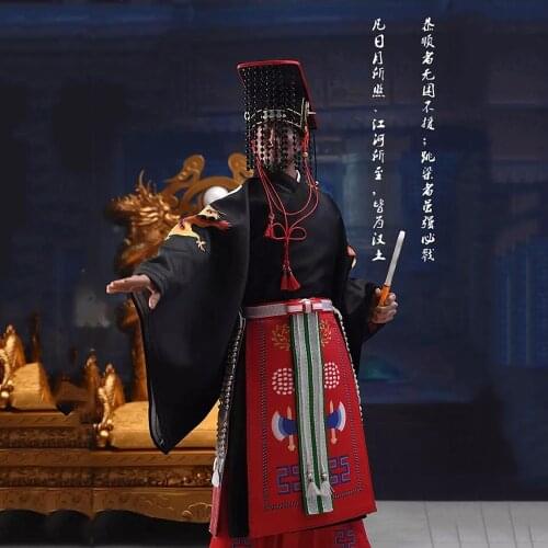 In Stock 7G-X001 1/6 Scale Man Ancient Male Figure Hat Clothes Accessory Model for 12 inches Action Figure Body