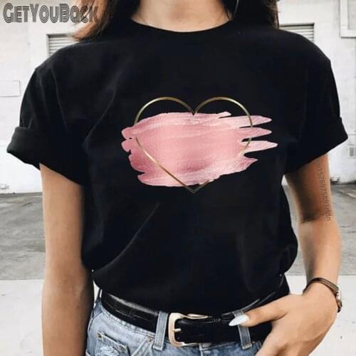 Funny Heart Love Vintage Women T-shirt Girl Harajuku 90S Tops Tee Female Clothes,Drop Ship