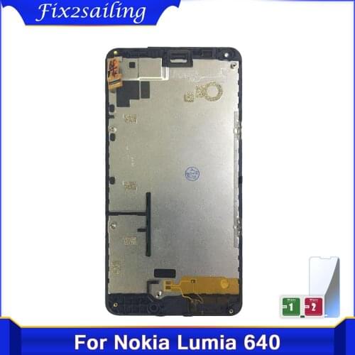 For Nokia Lumia 640 RM-1075 RM-1077 RM-1109 RM-1113 LCD Display+Touch Screen Digitizer Assembly with Frame Replacement Parts
