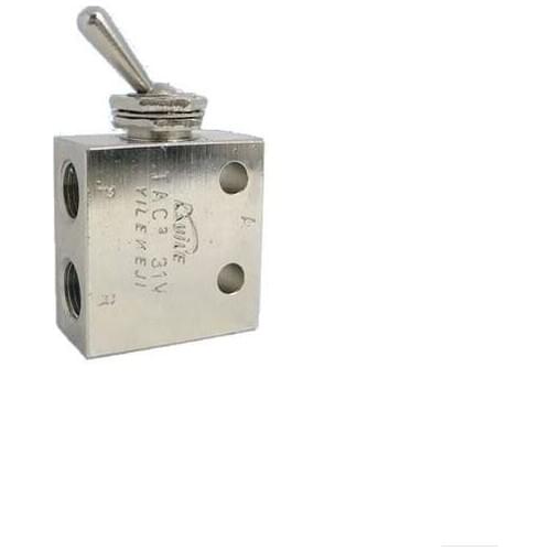 1/8" PSPP Threaded 2 Position 3 Way Air Pneumatic Knob Control ON OFF Toggle Valve TAC2-31V