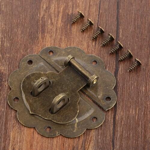 1pc 58mm Antique bronze Box Latch Hasp Lock Catch for Jewelry Box Suitcase Buckle Clip Clasp Furniture Hardware