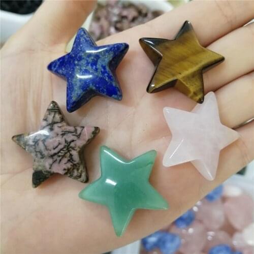 1 pc hot selling natural crystal star tiger eye star aventurine polished healing crystal set crystal star