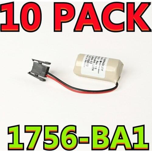 10 PACK New Original A-B 1756-BA1 PLC Controller 3V Battery Lithium Flex Logix Batteries With Plug CR17335SE CR123