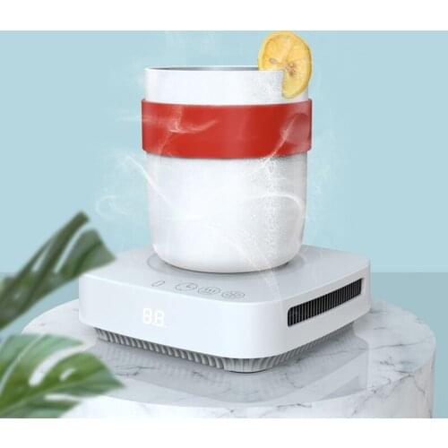 12V Smart Cup Cooler 2 in 1 Coffee Tea Drinks Mug Warmer Office Heating and Cooling Beverage Plate For Water Milk Beer Cocoa