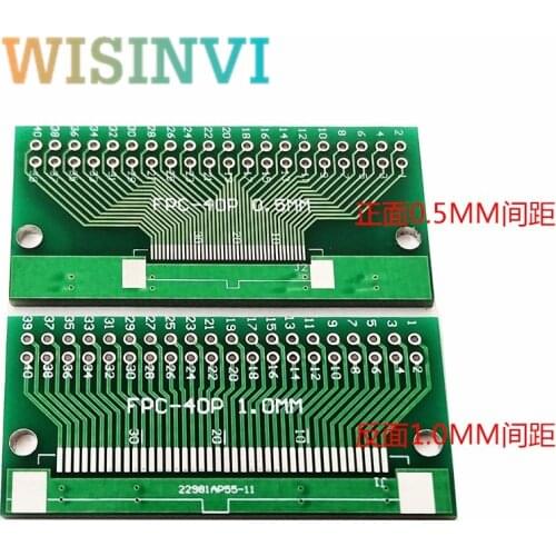 5 PCS/LOT Double Side 0.5mm 1mm FFC FPC 40P 40 Pin to 2.54mm DIP Moudle PCB Board Adapter Socket Plate