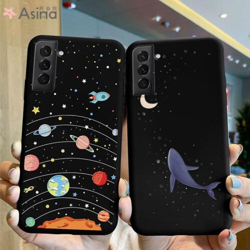 ASINA Cute Couple Case For Samsung Galaxy S21 Ultra S20 S10 S9 Plus Liquid Silicone Cover For Samsung Note 9 10 20 Fundas Solar