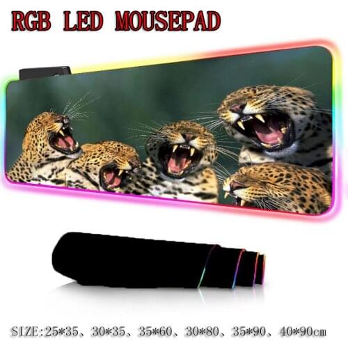 XGZ Animal Roaring Lion Custom Large Game RGB Mouse Pad Lock-edge Computer Personality Table Mat Non-slip Insulation Coaster