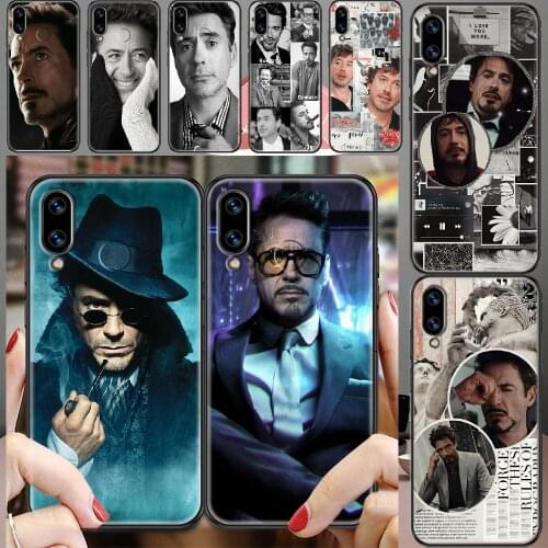Robert Downey Jr. Phone case For Huawei Honor 6 7 8 9 10 10i 20 A C X Lite Pro Play black soft shell fashion back art Etui