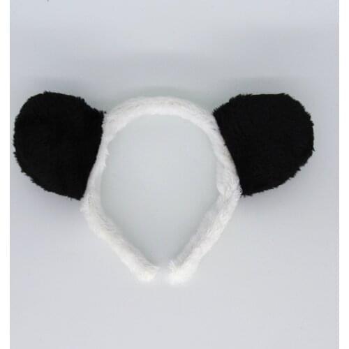 Kids Adult Black White Panda Headband Hair Band Animal Ear Cosplay Hair Accessories Party Favors Gift Halloween