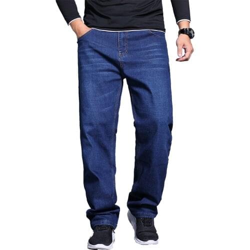 40 42 44 46 large size mens casual loose jeans Spring Summer 2021 brand clothing high-quality comfortable cotton denim jeans