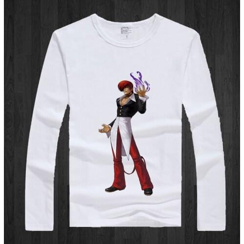 The King of Fighters Cosplay T Shirt KOF Iori Yagami Kyo Kusanagi Long Sleeves T-Shirt Spring Autumn Casual Top Tee Costume