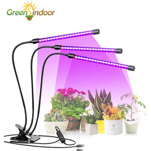 Indoor Phytolamp For Plants 9W 18W 27W USB Grow Light Timer Full Spectrum Phyto Lamp For Plant Seeds Seedlings Growing Flowering
